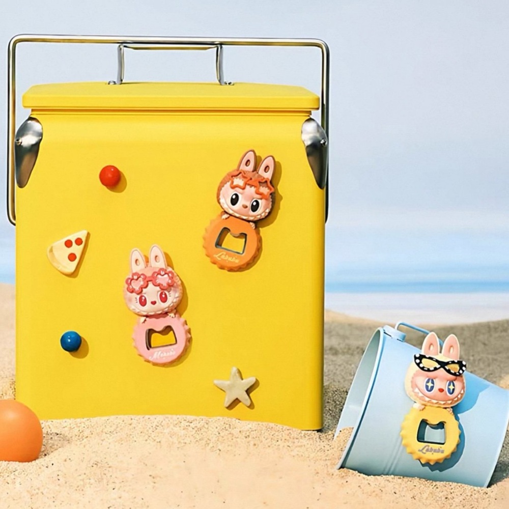 POP LAND Jump Into Summer The Monsters Bottle Opener Fridge Magnet Labubu - Picture 3 of 5